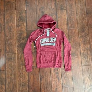 NWT - Campus Crew Hoodie, Size XS, Red